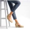 DREAM PAIRS Women’s Elastic Ankle Strap Espadrilles Wedge Sandals(Nude)