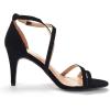 DREAM PAIRS Women’s Fashion Stilettos Open Toe Pump Heel Sandals(Black/Nubuck)