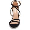 DREAM PAIRS Women’s Fashion Stilettos Open Toe Pump Heel Sandals(Black/Nubuck)
