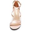 DREAM PAIRS Women’s Fashion Stilettos Open Toe Pump Heel Sandals(Champagne-satin)