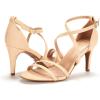 DREAM PAIRS Women’s Fashion Stilettos Open Toe Pump Heel Sandals(Nude/Nubuck)