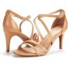 DREAM PAIRS Women’s Fashion Stilettos Open Toe Pump Heel Sandals(Nude/Pu)