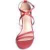 DREAM PAIRS Women’s Fashion Stilettos Open Toe Pump Heel Sandals(Red/Pu)