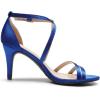 DREAM PAIRS Women’s Fashion Stilettos Open Toe Pump Heel Sandals(Royal Blue-satin)