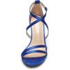 DREAM PAIRS Women’s Fashion Stilettos Open Toe Pump Heel Sandals(Royal Blue-satin)