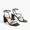 DREAM PAIRS Women’s Heels Chunky Block Strappy Square Open Toe Ankle Buckle Heeled Sandals Wedding Party Dress Shoes Indie(Black)