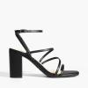 DREAM PAIRS Women’s Heels Chunky Block Strappy Square Open Toe Ankle Buckle Heeled Sandals Wedding Party Dress Shoes Indie(Black)