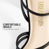 DREAM PAIRS Women’s Heels Chunky Block Strappy Square Open Toe Ankle Buckle Heeled Sandals Wedding Party Dress Shoes Indie(Black)