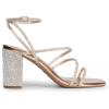 DREAM PAIRS Women’s Heels Chunky Block Strappy Square Open Toe Ankle Buckle Heeled Sandals Wedding Party Dress Shoes Indie(Rose Gold-rhinestone)