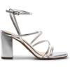 DREAM PAIRS Women’s Heels Chunky Block Strappy Square Open Toe Ankle Buckle Heeled Sandals Wedding Party Dress Shoes Indie(Silver-pu)