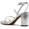 DREAM PAIRS Women’s Heels Chunky Block Strappy Square Open Toe Ankle Buckle Heeled Sandals Wedding Party Dress Shoes Indie(Silver-pu)