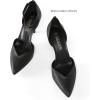 DREAM PAIRS Women’s High Heels Strappy Closed Toe Stiletto Ankle Strap Pointed Toe D’Orsay Heel Dress Wedding Party Pumps Shoes(Black/Pu)