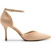 DREAM PAIRS Women’s High Heels Strappy Closed Toe Stiletto Ankle Strap Pointed Toe D’Orsay Heel Dress Wedding Party Pumps Shoes(Nude)