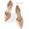 DREAM PAIRS Women’s High Heels Strappy Closed Toe Stiletto Ankle Strap Pointed Toe D’Orsay Heel Dress Wedding Party Pumps Shoes(Nude)