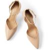 DREAM PAIRS Women’s High Heels Strappy Closed Toe Stiletto Ankle Strap Pointed Toe D’Orsay Heel Dress Wedding Party Pumps Shoes(Nude-pu)