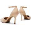 DREAM PAIRS Women’s High Heels Strappy Closed Toe Stiletto Ankle Strap Pointed Toe D’Orsay Heel Dress Wedding Party Pumps Shoes(Nude-pu)