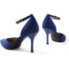 DREAM PAIRS Women’s High Heels Strappy Closed Toe Stiletto Ankle Strap Pointed Toe D’Orsay Heel Dress Wedding Party Pumps Shoes(Royal/Blue)