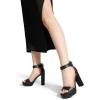 DREAM PAIRS Women’s Hi-lo Heeled Sandal(Black-pu)