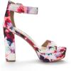 DREAM PAIRS Women’s Hi-lo Heeled Sandal(Floral)