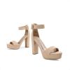 DREAM PAIRS Women’s Hi-lo Heeled Sandal(Nude Nubuck)