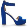 DREAM PAIRS Women’s Hi-lo Heeled Sandal(Royal/Blue)
