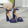 DREAM PAIRS Women’s Hi-lo Heeled Sandal(Royal/Blue)