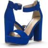 DREAM PAIRS Women’s Hi-lo Heeled Sandal(Royal/Blue)