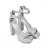 DREAM PAIRS Women’s Hi-lo Heeled Sandal(Silver/Glitter)