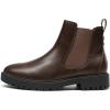 DREAM PAIRS Women’s Low Heel Chelsea Ankle Boots Fashion Slip On Elastic Fall Booties Shoes(Brown/Pu)