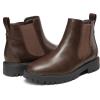 DREAM PAIRS Women’s Low Heel Chelsea Ankle Boots Fashion Slip On Elastic Fall Booties Shoes(Brown/Pu)