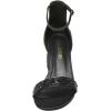 DREAM PAIRS Womens Low-Chunk Low Heel Pump Sandal(Black/Rhinestone)