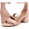 DREAM PAIRS Womens Low-Chunk Low Heel Pump Sandal(Blush/Pat)