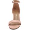 DREAM PAIRS Womens Low-Chunk Low Heel Pump Sandal(Blush/Pat)