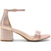 DREAM PAIRS Womens Low-Chunk Low Heel Pump Sandal(Champagne)
