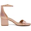 DREAM PAIRS Womens Low-Chunk Low Heel Pump Sandal(Champagne/Pearl)
