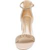 DREAM PAIRS Womens Low-Chunk Low Heel Pump Sandal(Gold/Rhinestone)