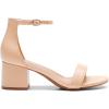 DREAM PAIRS Womens Low-Chunk Low Heel Pump Sandal(Light Nude-pu)