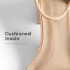 DREAM PAIRS Womens Low-Chunk Low Heel Pump Sandal(Light Nude-pu)