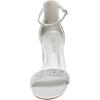 DREAM PAIRS Womens Low-Chunk Low Heel Pump Sandal(Silver/Rhinestone)
