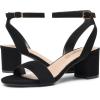 DREAM PAIRS Women’s Open Toe Ankle Strap Low Block Chunky Heels Sandals Party Dress Pumps Shoes(Black/Nubuck)