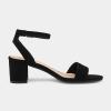 DREAM PAIRS Women’s Open Toe Ankle Strap Low Block Chunky Heels Sandals Party Dress Pumps Shoes(Black/Suede/Carnival)