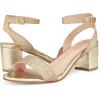 DREAM PAIRS Women’s Open Toe Ankle Strap Low Block Chunky Heels Sandals Party Dress Pumps Shoes(Gold/Glitter)