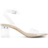 DREAM PAIRS Women’s Open Toe Ankle Strap Low Block Chunky Heels Sandals Party Dress Pumps Shoes(Nude/Clear)