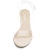 DREAM PAIRS Women’s Open Toe Ankle Strap Low Block Chunky Heels Sandals Party Dress Pumps Shoes(Nude/Clear)