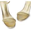 DREAM PAIRS Women’s Open Toe High Heels Stiletto Heeled Sandals Sexy Dressy Shoes(Gold-rhinestone)
