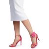 DREAM PAIRS Women’s Open Toe High Heels Stiletto Heeled Sandals Sexy Dressy Shoes(Hot Pink-pu)