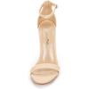 DREAM PAIRS Women’s Open Toe High Heels Stiletto Heeled Sandals Sexy Dressy Shoes(Nude/Nubuck)