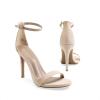 DREAM PAIRS Women’s Open Toe High Heels Stiletto Heeled Sandals Sexy Dressy Shoes(Nude/Suede)