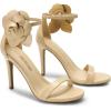 DREAM PAIRS Women’s Open Toe High Heels Stiletto Heeled Sandals Sexy Dressy Shoes(Nude-pu)