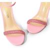 DREAM PAIRS Women’s Open Toe High Heels Stiletto Heeled Sandals Sexy Dressy Shoes(Pink-rhinestone)